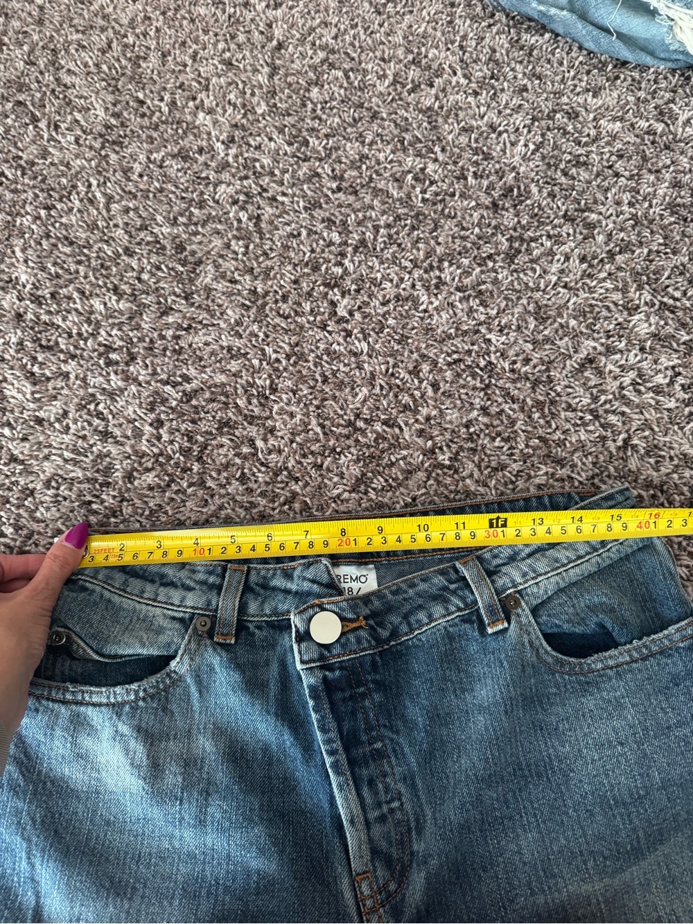 Asos Remo Denim Jeans Distressed Denim Redone Recycled Denim Crossover 30 / 30 - Picture 7 of 9